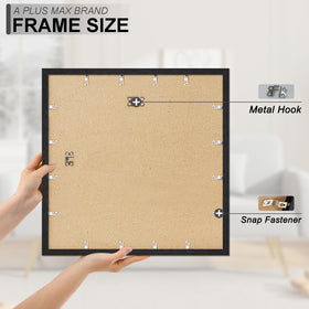A PLUS MAX square 24x24 frame 0.5-inch display opening for steady photo fit.