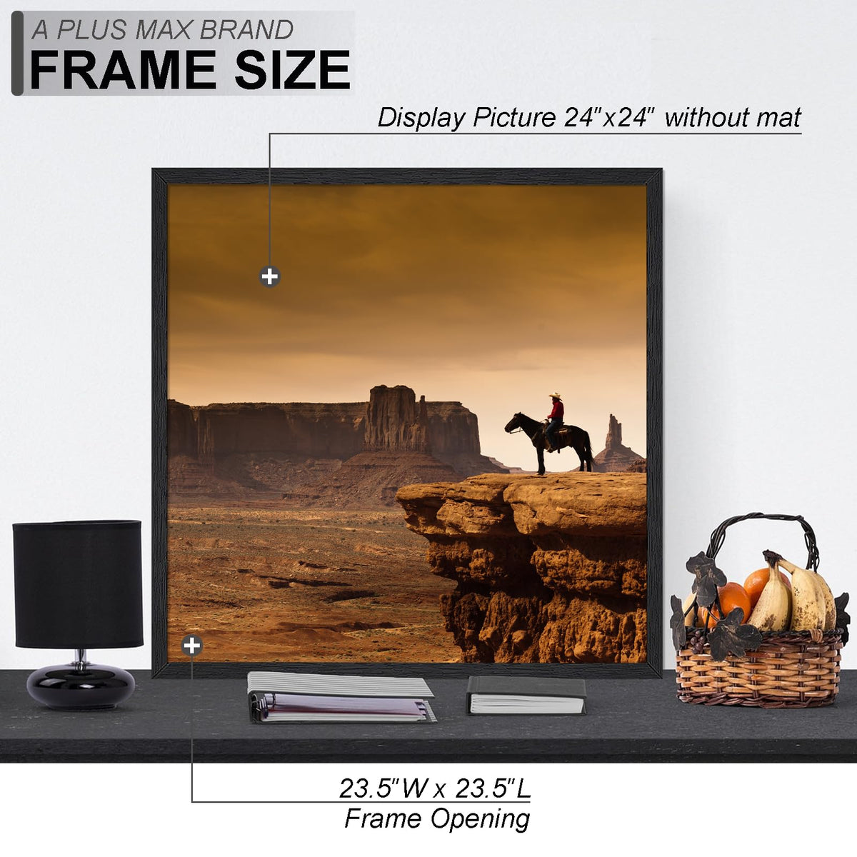 A PLUS MAX square 24x24 frame protective cover closeup reveals clear, durable shield.
