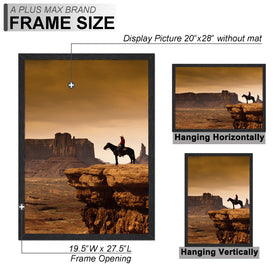 A Plus Max wood-grain front showcases premium craftsmanship for photo poster display.