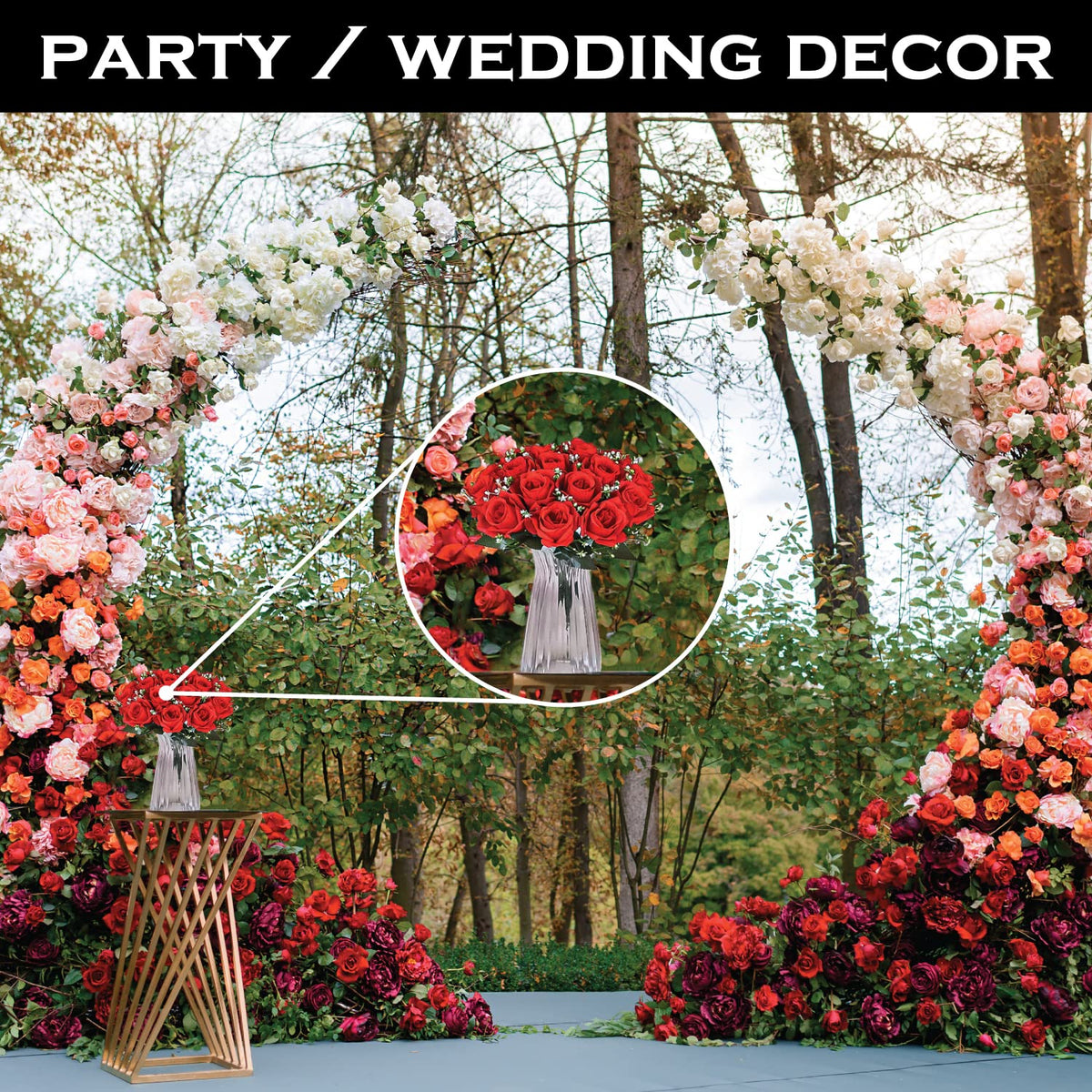 A1-Homes wedding and memorial decor rose bush adds refined color to ceremonies and tributes.