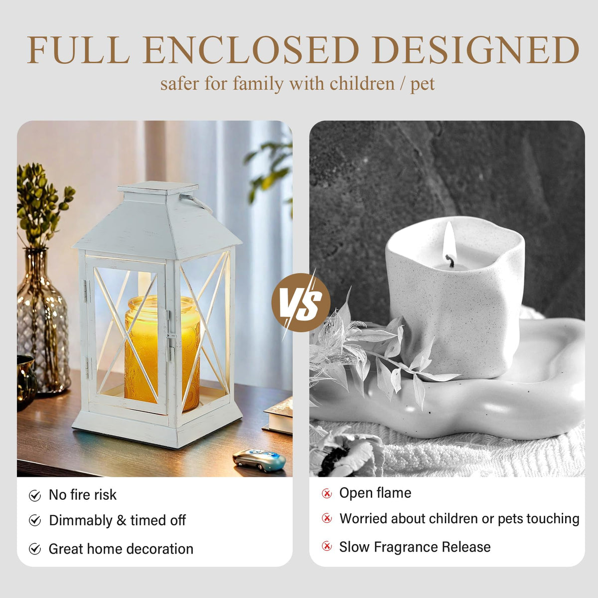 Aaffkaa Candle Warmer Lamp with dimmed brightness for mood lighting.