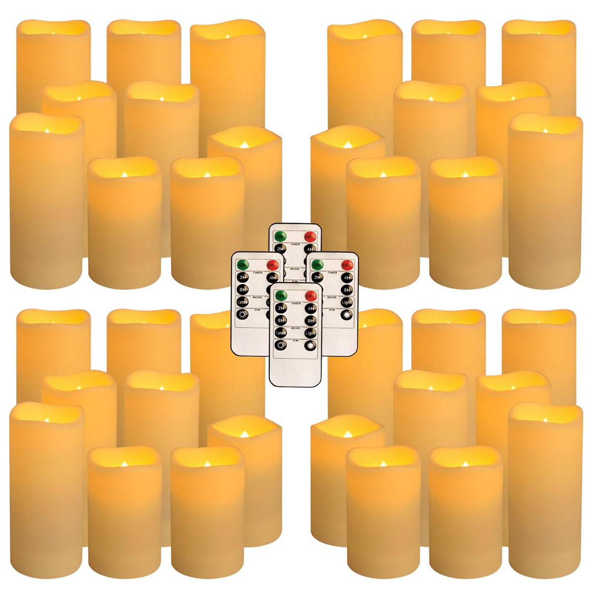 Aamdkcyu 36-pack candles for dramatic indoor and outdoor decor