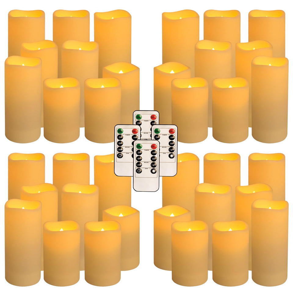 Aamdkcyu 36-pack candles for dramatic indoor and outdoor decor