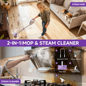 AAOBOSI steam mop three steam modes for surfaces
