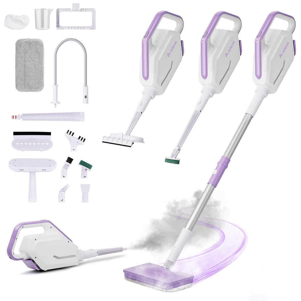 AAOBOSI steam mop on hardwood floor for chemical-free cleaning