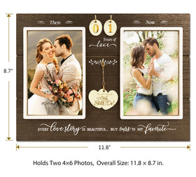 A'arkaJ interlocking hearts design as a centerpiece symbolizing shared milestones.
