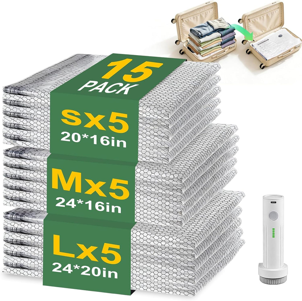 Aaronbird vacuum seal bags with pump setup showing cordless packing convenience