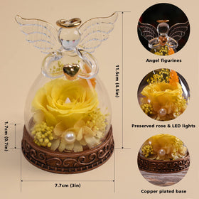 Aastin glass angel base with LED glow enhances romantic ambiance