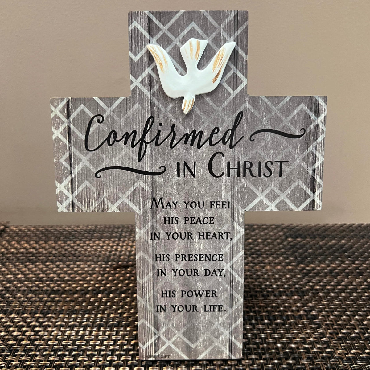 Abbey Gift wood cross with dove accent adds a reverent focal point in any room for reflection.