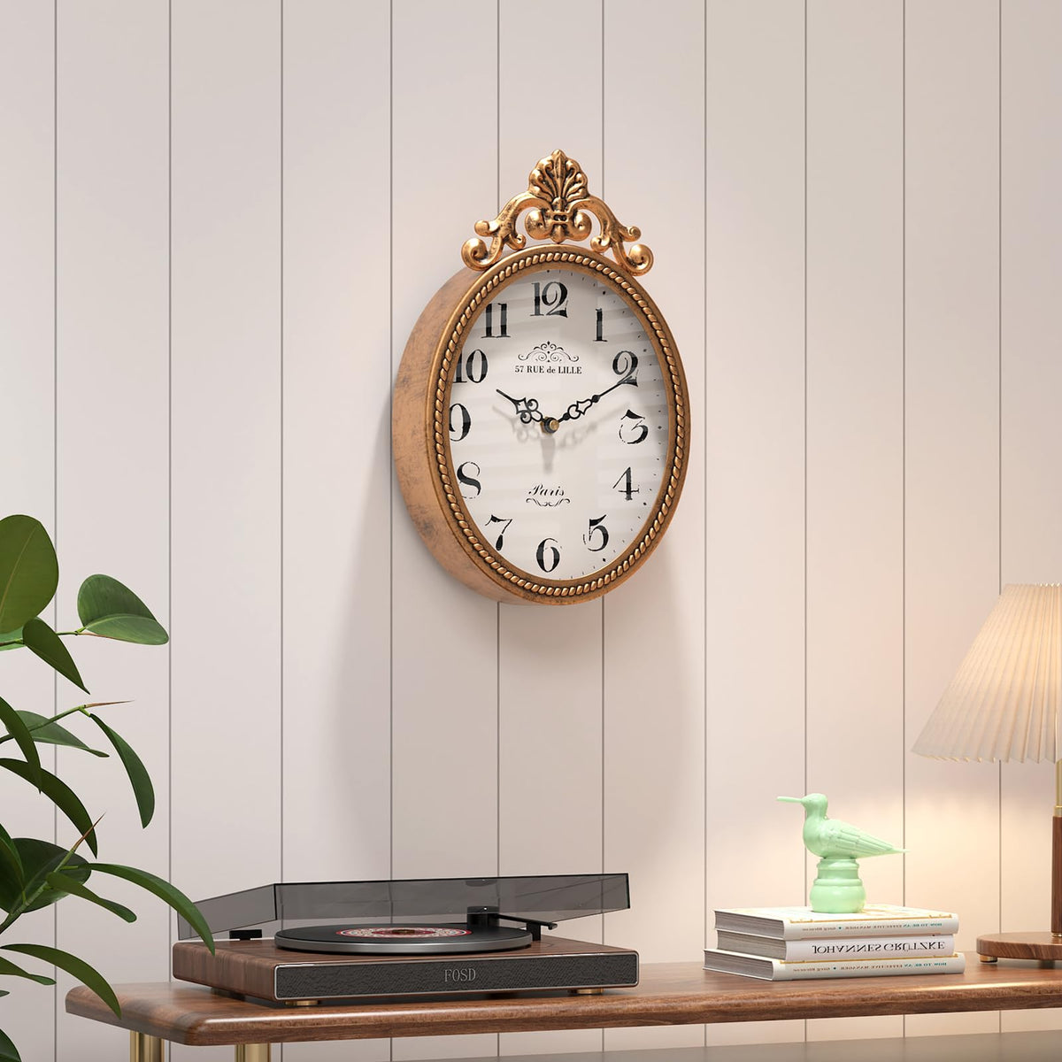 Abdurey antique gold finish closeup reveals handmade texture.