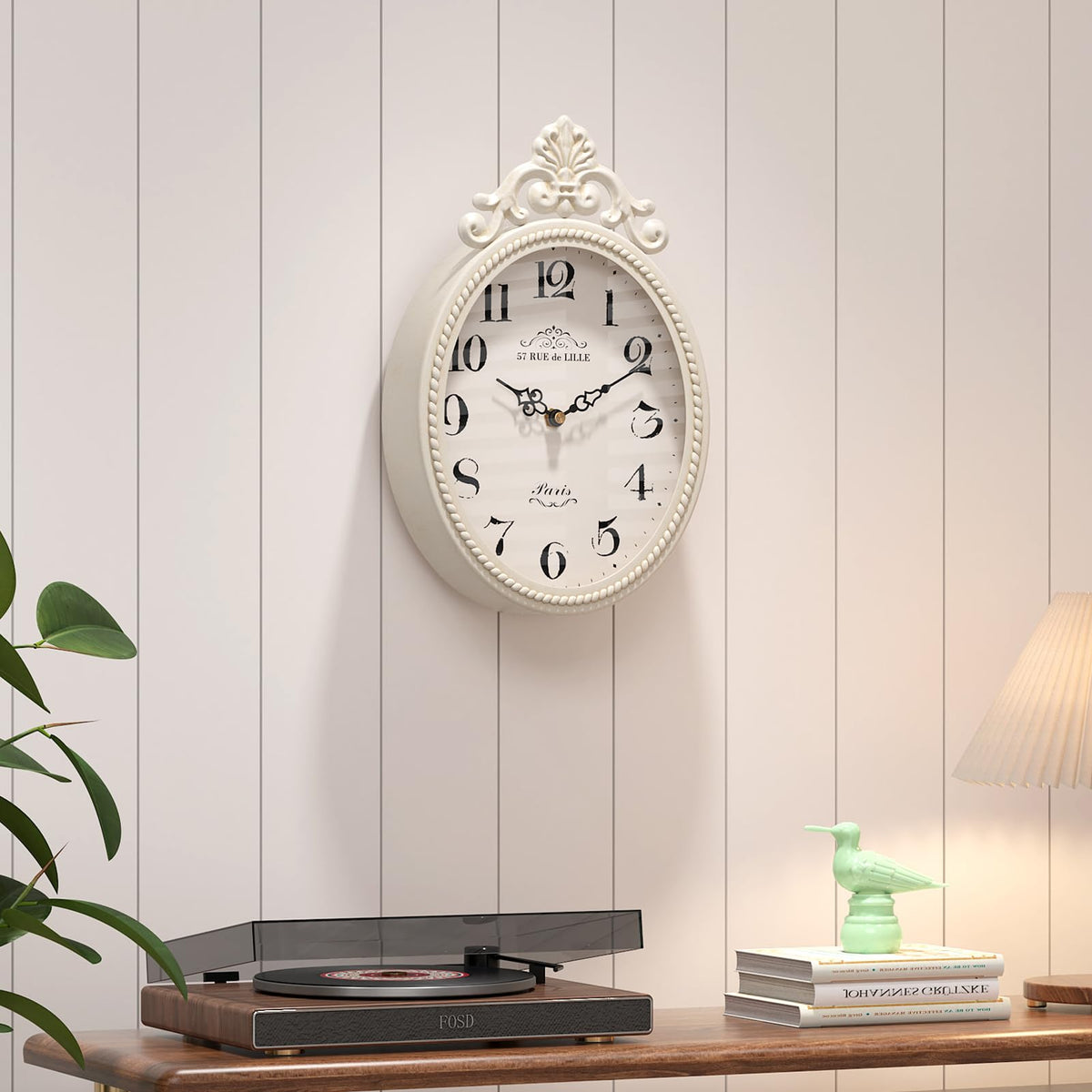 Abdurey 10.4 inch wall clock fits compact spaces with classic appeal.