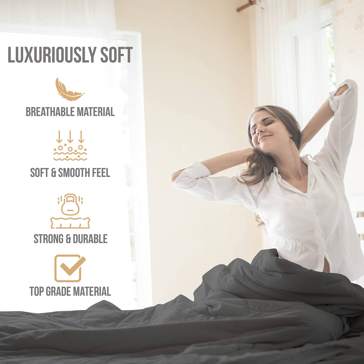 Abeero Home deep-pocket design demonstrates secure fit for tall mattresses