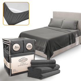 Abeero Home king-size cooling sheets close-up shows ultra-soft microfiber feel