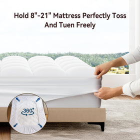 ABENE topper features box quilting for even loft and durability.