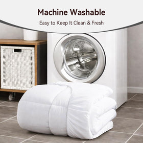 ABENE topper with extended bed skirt fitting 8-21 inch mattresses.