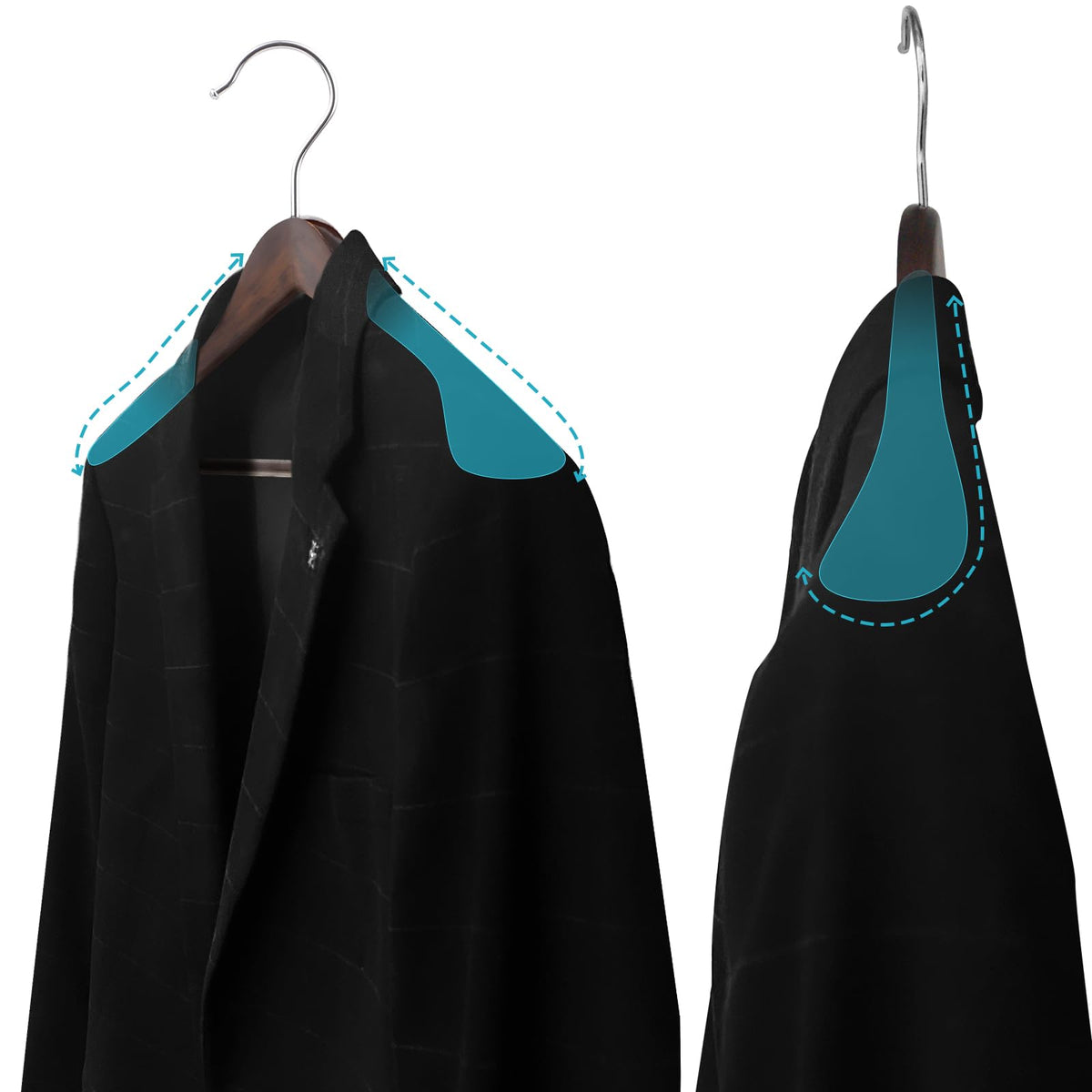 ABHENG 360-degree swivel hook enables flexible closet access.