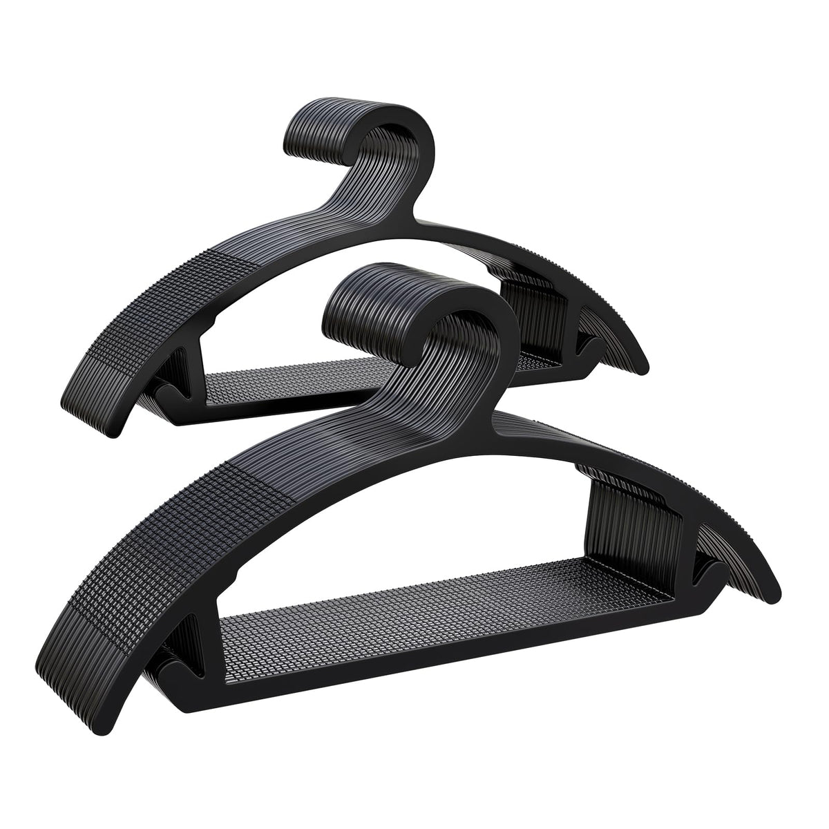 ABHENG non-slip hanger with TPR grip keeps fabrics secure and wrinkle-free