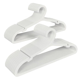 ABHENG 50-pack non-slip hangers keep garments securely in place for organized closets.