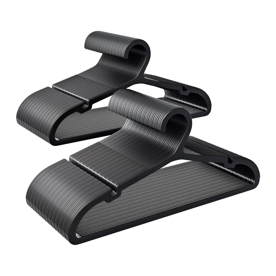 ABHENG 80-pack non-slip hangers securely grip garments for a tidy closet