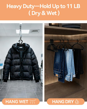 ABHENG black hanger keeps closet cohesive and organized