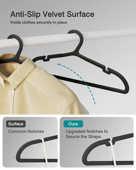 ABHENG ultra-slim hangers save closet space while keeping items organized
