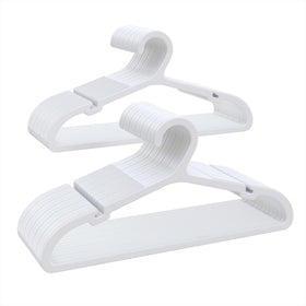 ABHENG kids hangers ultra-slim white close-up highlights space-saving design.