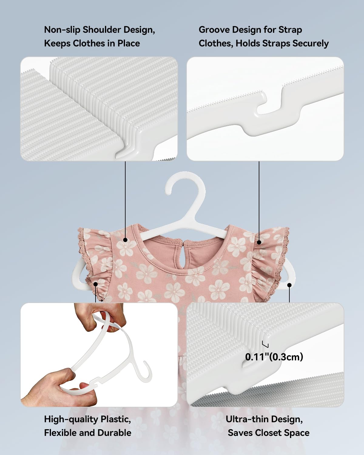 ABHENG closet organizers help keep uniforms and party outfits tidy.