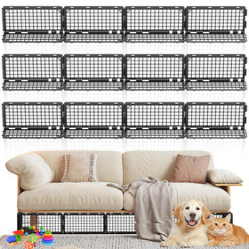 Abiglifty 12Pcs under-couch blocker panels prevent pets from entering under furniture.