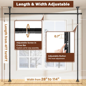Abiglifty adjustable height and width enable flexible room separation for changing layouts
