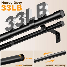 Abiglifty 1-inch diameter detail for strong curtain support