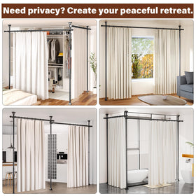 Abiglifty no-drill curtain rod ideal for rentals and dorm rooms