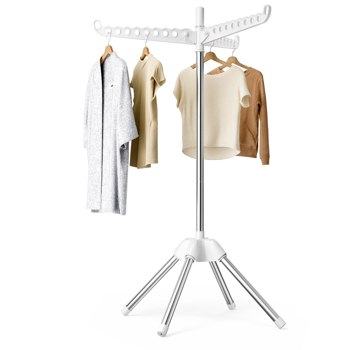 Abiglifty rotatable drying rack with 360-degree access for easy loading.