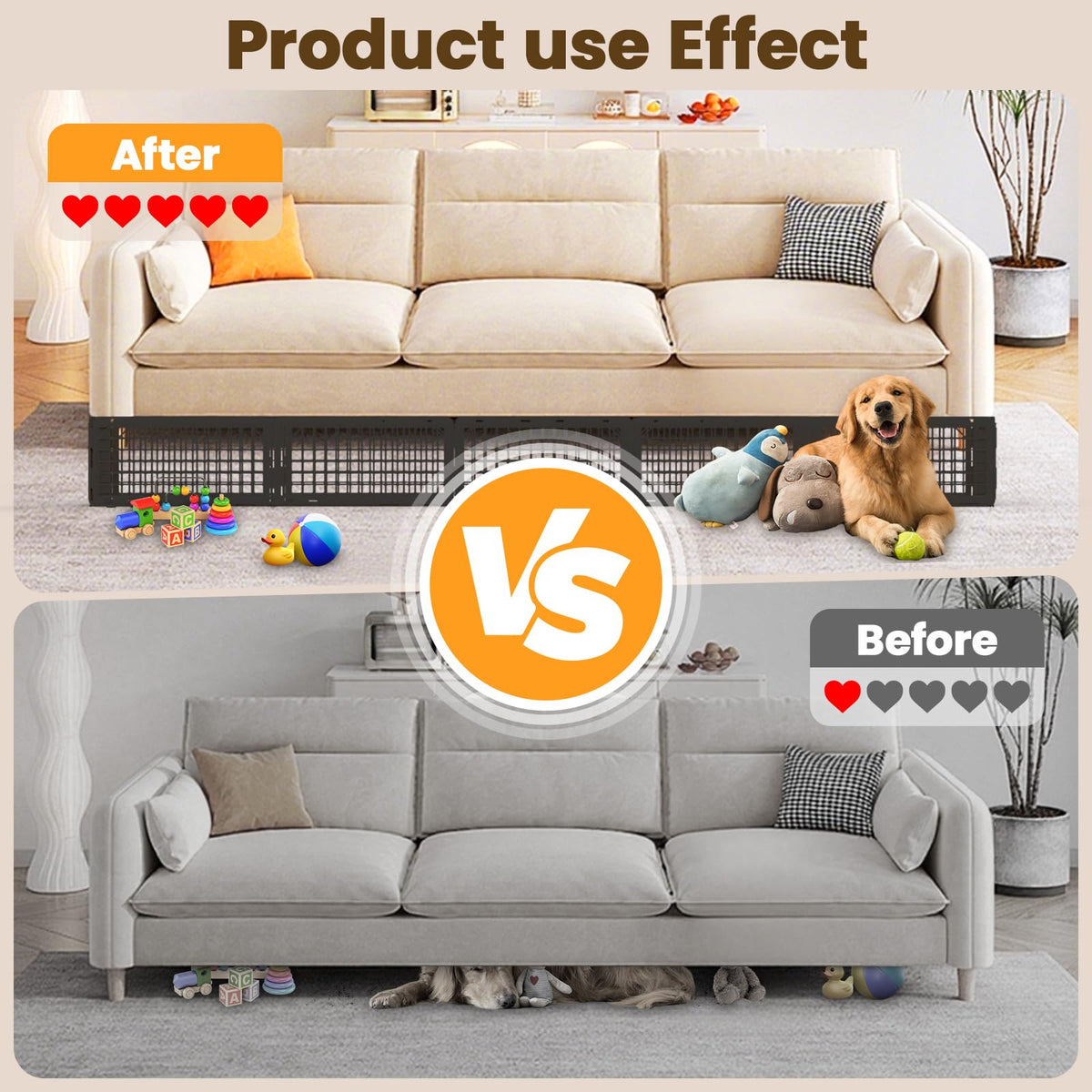 Abiglifty under-bed blocker stops pets and toys from slipping under furniture.