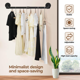 Abiglifty wall-mounted rack in entryway displays neat, accessible clothing organization.