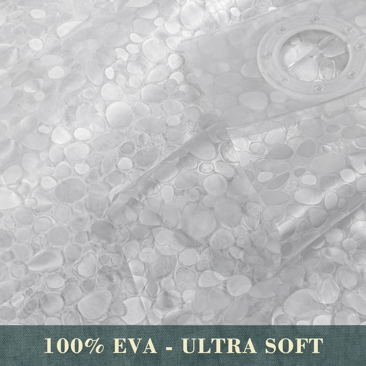 ABLUEN clear 3D pebble pattern lets light through while maintaining privacy.