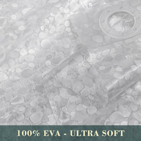 ABLUEN clear 3D pebble pattern lets light through while maintaining privacy.