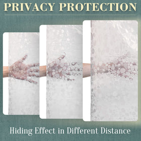 ABLUEN easy-care curtain dries quickly after use for convenience.