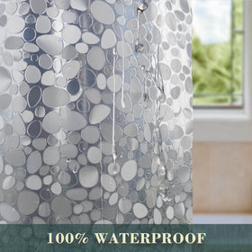 ABLUEN waterproof PVC-free curtain protects the shower area from splashes.