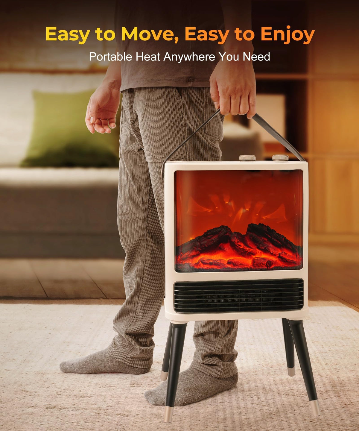 Abolee indoor heater ideal for bedrooms, offices, and small spaces.
