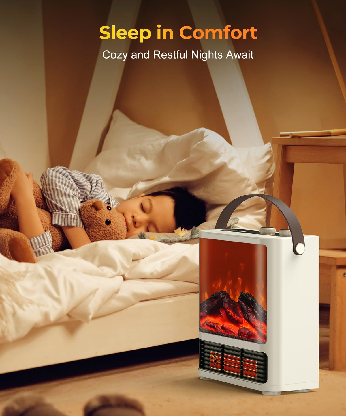 Abolee heater with or without legs fits desks and corners.