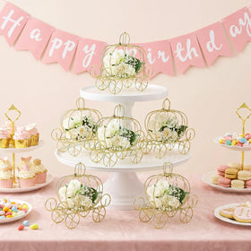 ABOOFAN carriage centerpiece stores desserts or treats stylishly