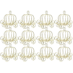 ABOOFAN carriage centerpiece with gold wire detail for elegant wedding decor