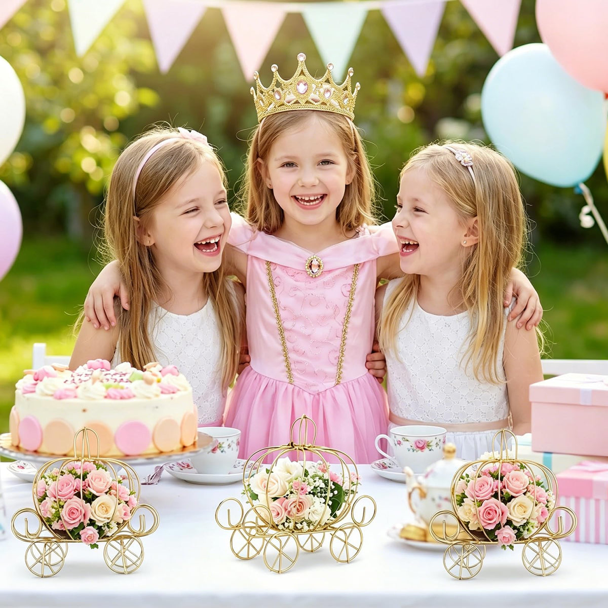 ABOOFAN gift-ready carriage centerpiece for holidays and celebrations