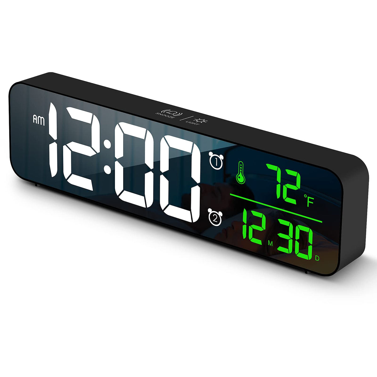 Abovsare digital clock large display front view showing easy readability