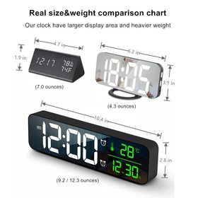 Abovsare digital clock LED face delivers clear visibility in any light