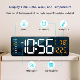 Abovsare orange LED clock adds vibrant style to spaces