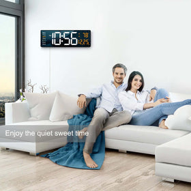 Abovsare displays time, date, week, and temperature at a glance