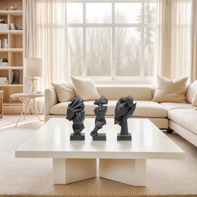 aboxoo handcrafted resin figure enhances living rooms with unique handmade charm