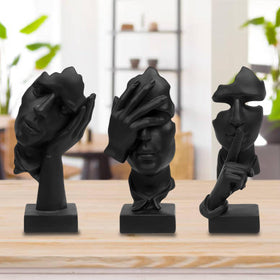 aboxoo see no evil hear no evil speak no evil trio adds thoughtful desk decor