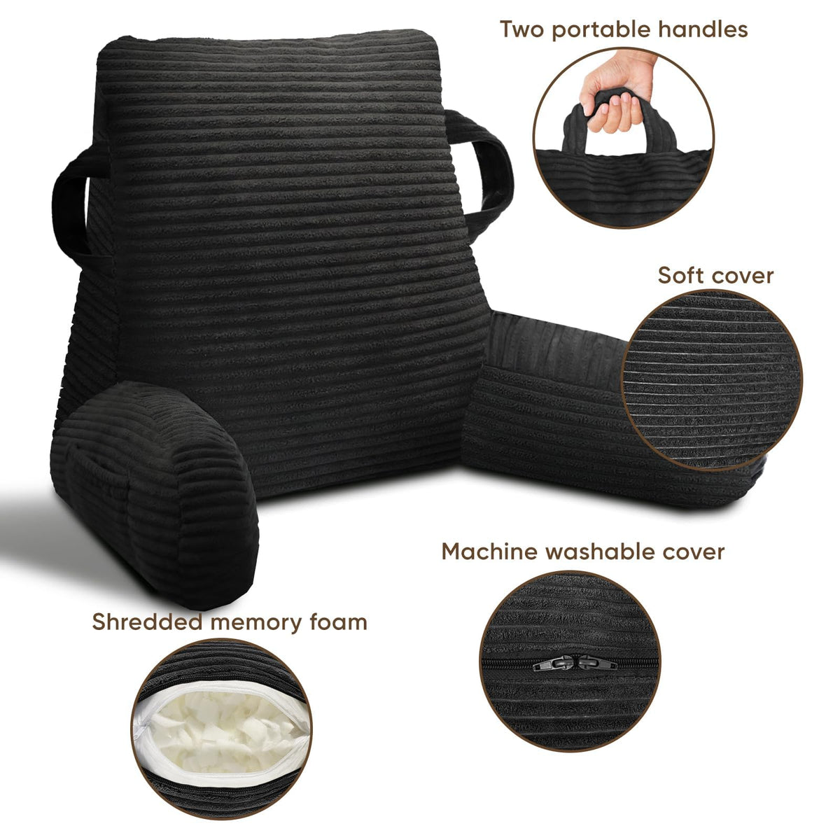 ABROLOY reading pillow 18x14 dimensions support comfortable posture while reading